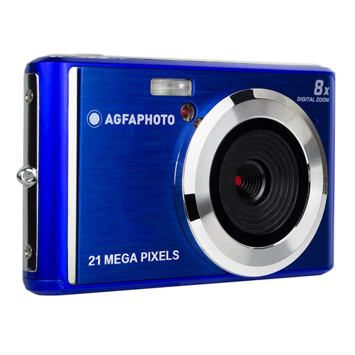AgfaPhoto 21MP Compact Digital Camera with 8x Digital Zoom - Blue