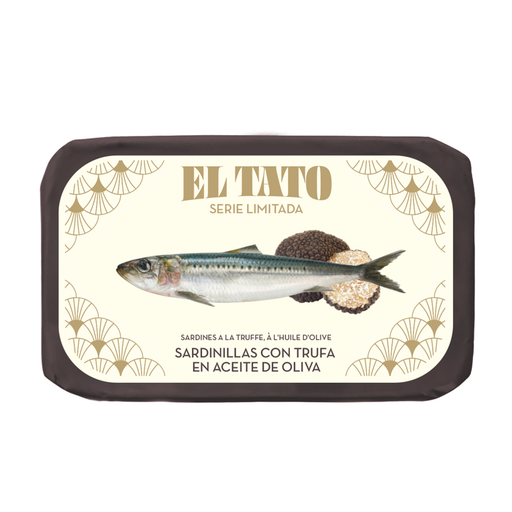EL TATO small sardines 16/20 in olive oil and truffle, 115/81 g