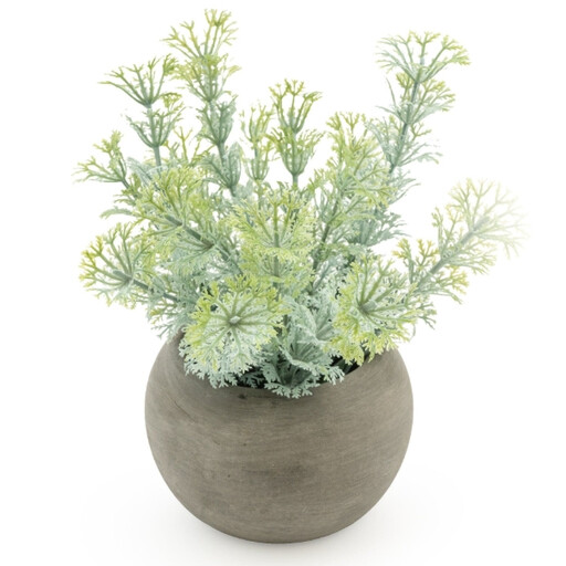 Candlelight Artificial Dwarf Ambulia in Concrete Effect Pot