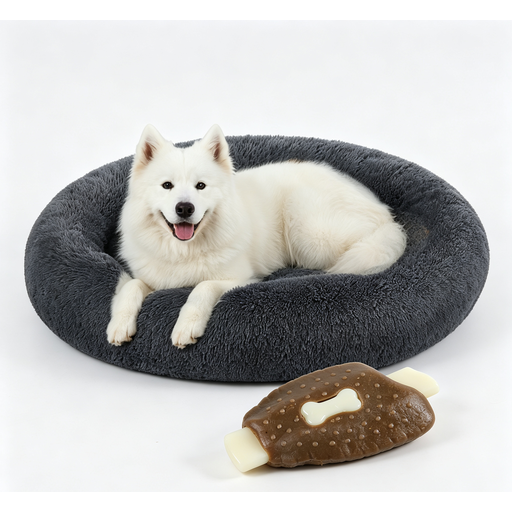 Jouet à m?cher JOYFURNOS en forme d'aile de poulet pour chiens, os durable en peau de vache et nylon