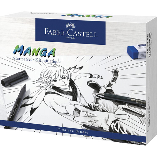 Faber-Castell 167152 - Pitt Artist Pen Manga Advanced Set, 8-teilig