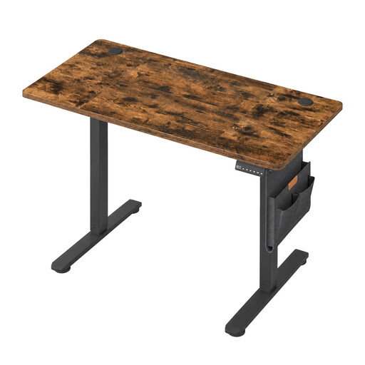 Ochama Electric Standing Desk, Height Adjustable, 120.1 x 60.1 cm, 4 Memory Heights, for Home Office, Rustic Brown