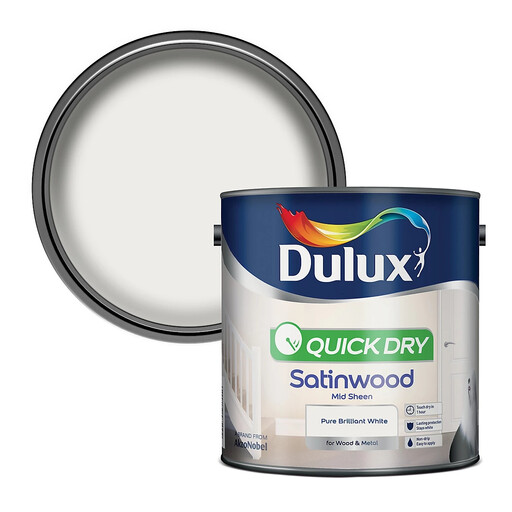 Dulux 快干木器缎光漆 纯亮白色 2.5L
