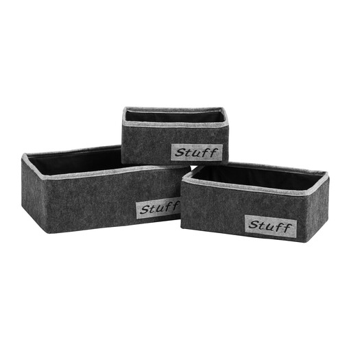 Interiors by Premier Set of Three Rectangular Storage Boxes