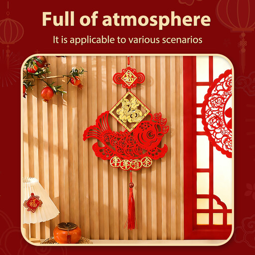 Chinese New Year wall decoration with fish motif