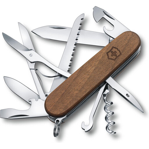 Victorinox Huntsman Pocket Knife - 91mm, Walnut Wood