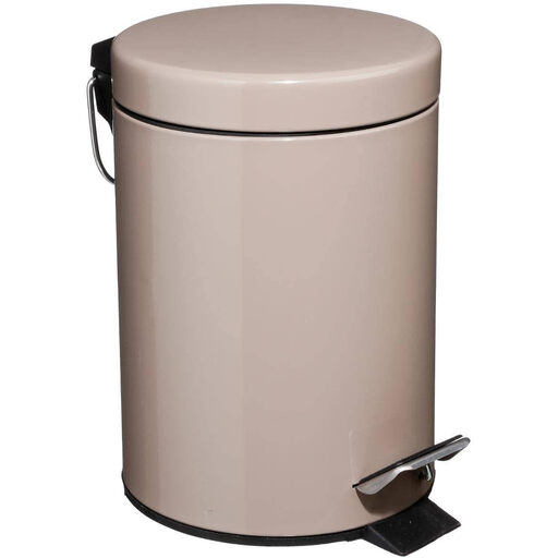 5five Metal Pedal Bin - 3L in Taupe