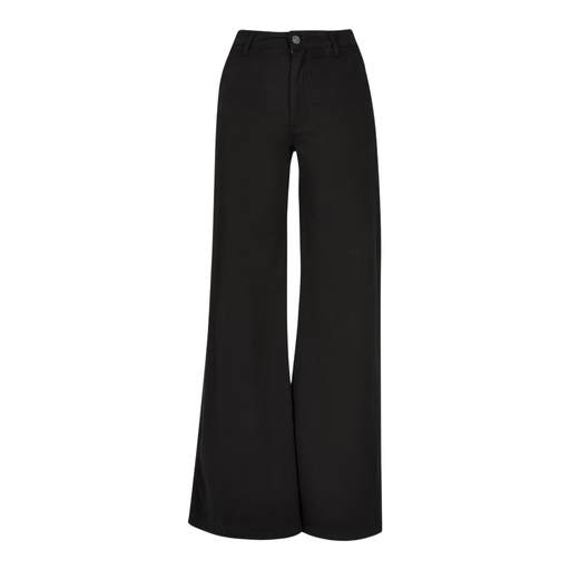 Urban Classics Ladies High Waist Wide Leg Chino Pants en noir