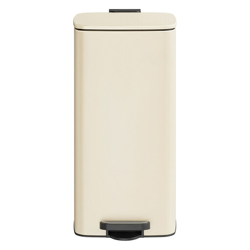 Ochama x SONGMICS 8-Gallon Stainless Steel Trash Can in Sand Beige