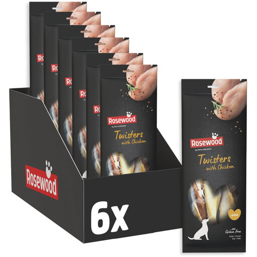 Rosewood Twisters Chicken Chew Sticks for Large Dogs
