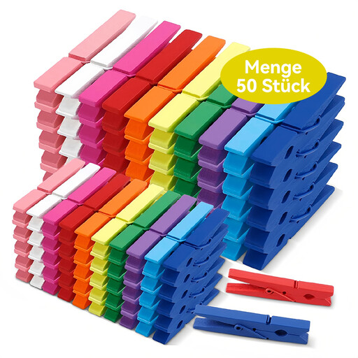 JORDAN&JUDY Coloured Wooden Clothespins