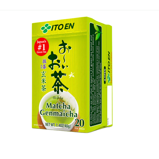Itoen Oi Ocha Matcha Genmaicha, 20 tea bags