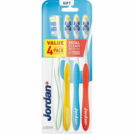 JORDAN Toothbrush - Total Clean Soft 4 pieces