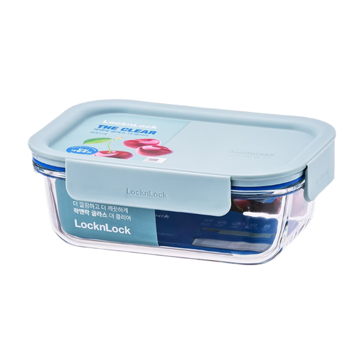 LocknLock Heat-Resistant Glass Rectangular Food Storage Container, 630 ml