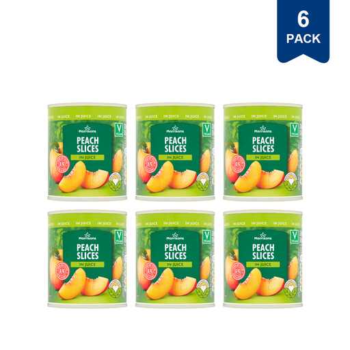 Morrisons Peach Slices in Juice, six 220g cans