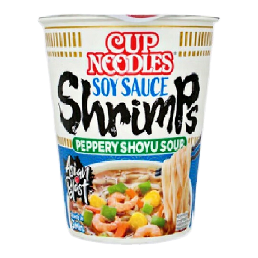 NISSIN Instant Noodles Cup Soy Sauce Shrimp 63g