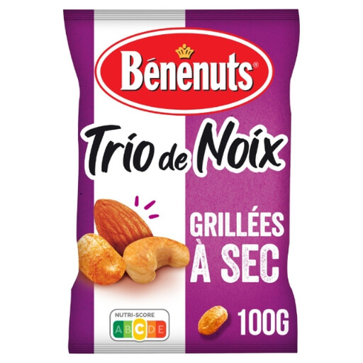 BENENUTS Trio de Noix Grillées à Sec, 100g