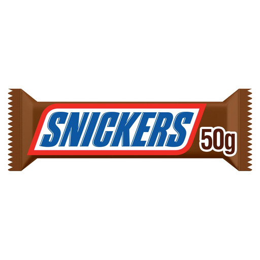 SNICKERS 牛奶巧克力焦糖花生棒，50 g