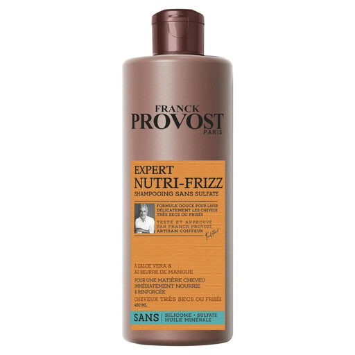 FRANCK PROVOST Expert Nutri-Frizz Shampoo, Sulfate Free & Silicone Free for Very Dry or Frizzy Hair, 400 ml
