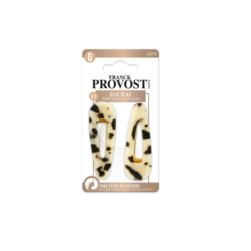 FRANCK PROVOST Tortoiseshell Hair Clips – Pack of 2 Pieces