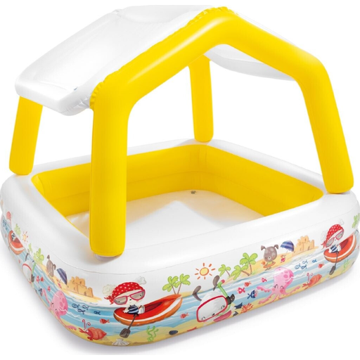 INTEX 157x157x122cm Inflatable Baby Pool with Detachable Canopy