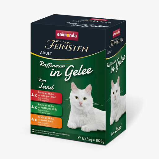 animonda Vom Feinsten Adult Raffinesse in Jelly Mix Pack Wet Cat Food, 8× 12 × 85 g