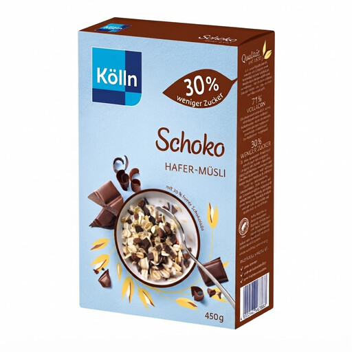 Kölln Chocolate Oat Muesli 30% Less Sugar 450g