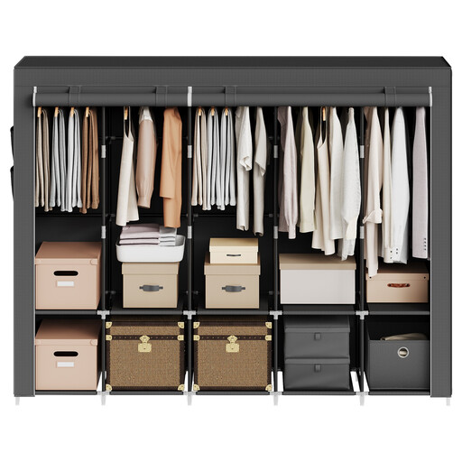 JOYFURNOS Portable Fabric Closet, Large Clothes Storage Wardrobe