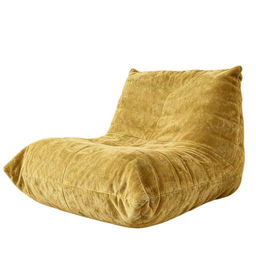 URBAN MEUBLE Chenille Bean Bag Chair Yellow