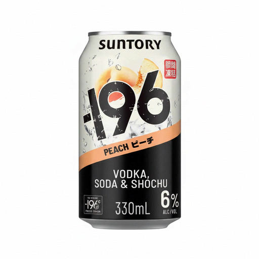 Suntory -196 Peach Can and Packaging
