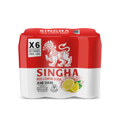 SINGHA Original Red Lemon Soda 330ml x 6 pcs