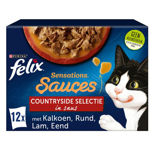 Nourriture humide pour chat Felix Sensations Sauces Countryside Selection 12 x 85 g