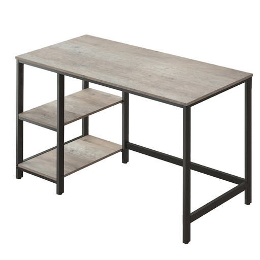 JOYFURNOS Office Desk, Computer Desk, 120 x 60 x 76 cm, Greige and Black
