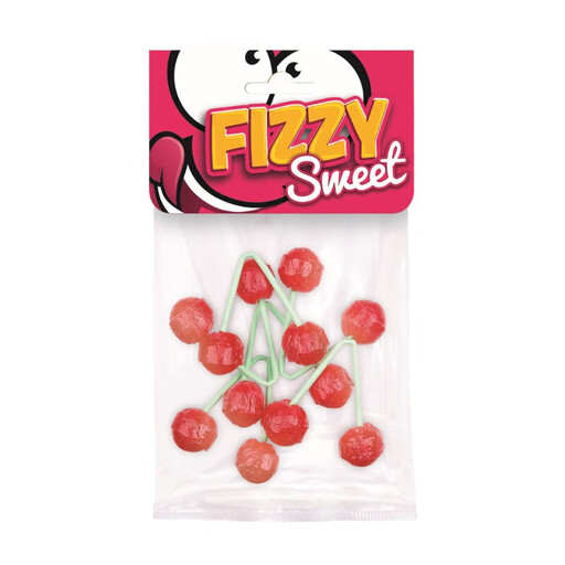 Fizzy Cherry Lollipops 84g Bag