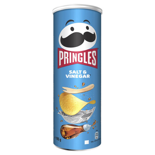 Pringles Salt & Vinegar Potato Crisps 165g