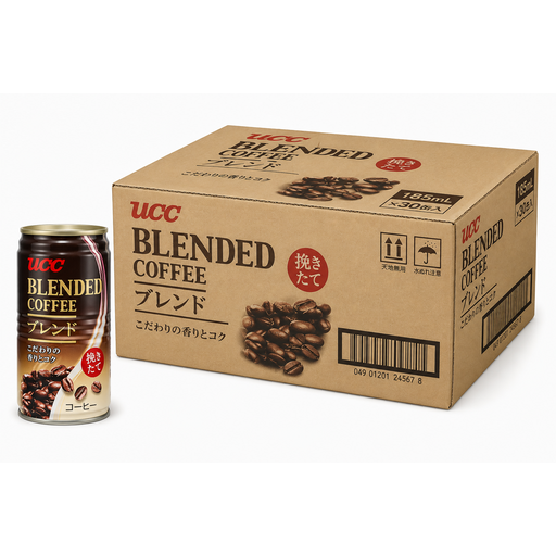 UCC MAJOR scent and rich black no sugar 185ml × 30