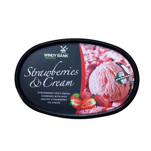 Windy Bank Strawberries and Cream 900 ml tub
