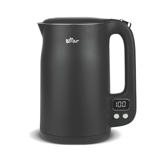 Bear 1.7 L Stainless Steel Kettle with 6 Temperature Settings, Black, ZDH-C17V3