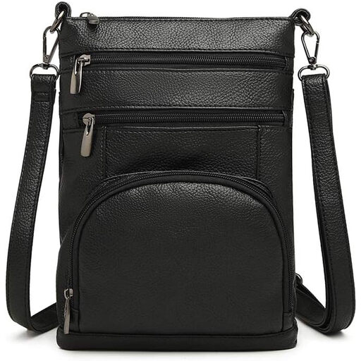 Women Multi Pocket RFID Blocking Crossbody Bag