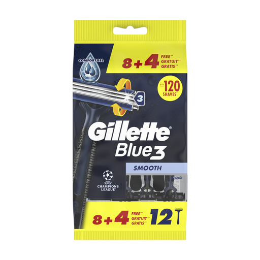 Gillette Blue III Smooth Disposable Razors - 12 Count