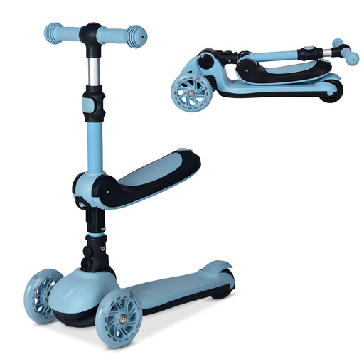 Neuleb 3 Wheel Scooter for Kids with Swivel Seat