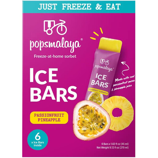 PopsMalaya Ice Bars - Passion Fruit Pineapple (45ml*6) 270ml