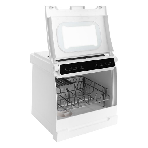 White mini countertop dishwasher