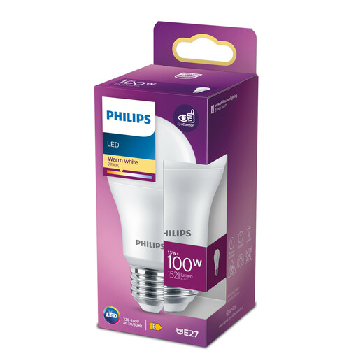 Philips 100W Equivalent Warm White E27 LED Bulb