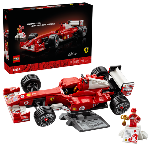 LEGO ICONS 11375 Ferrari F2004 & Michael Schumacher