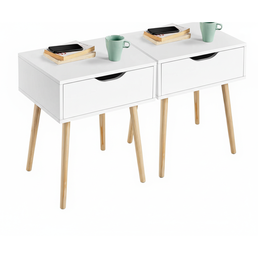 Yaheetech Set of 2 White Nightstands