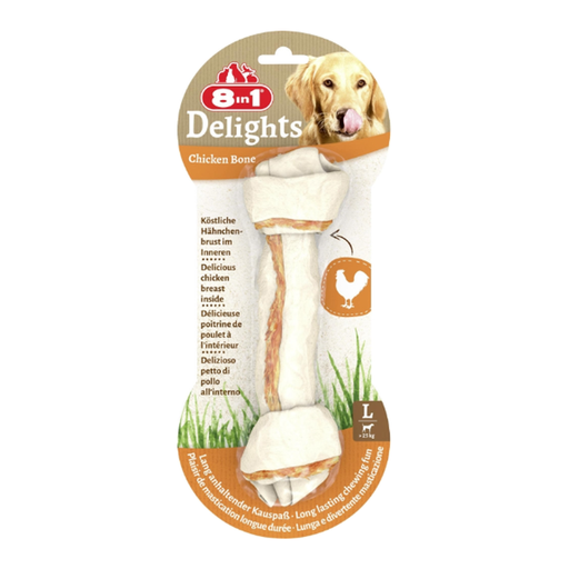 8in1 Delights 1 Chew Bone Chicken Size L 1 pc