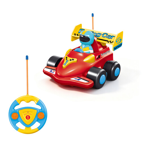 Toddler RC Racing Car Toy, Safe Plastic Remote Control Formula Race Car with Steering?Wheel Controller, Easy?Operate RC Vehicle Toy for Young Kids Boys Gift