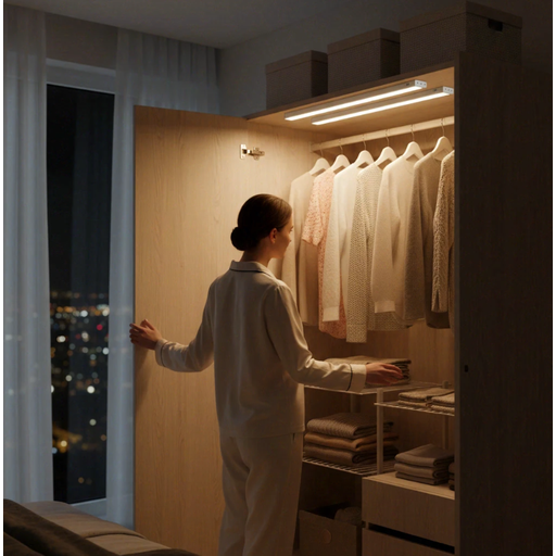 Ultra-Thin Cabinet Light 30cm, 2-Pack PIR Sensor LED Lamp