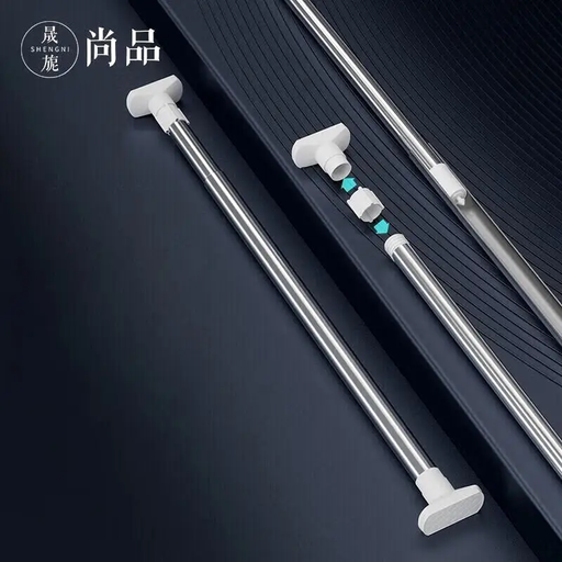 SNSP Bathing Curtain Rod, Non-Punching Stainless Steel Telescopic Clothes Rod, 70-120 cm